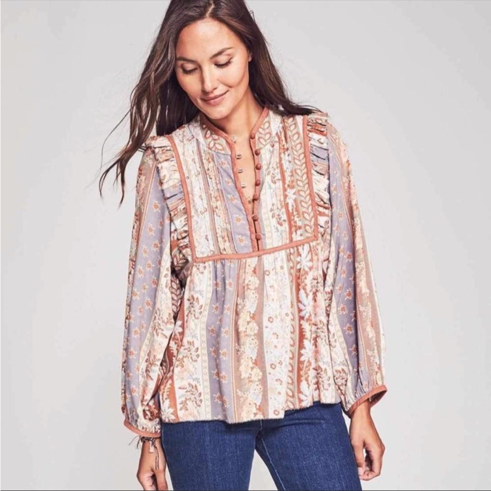 Faherty Sparrow Blouse ASHPOND PRINT / S